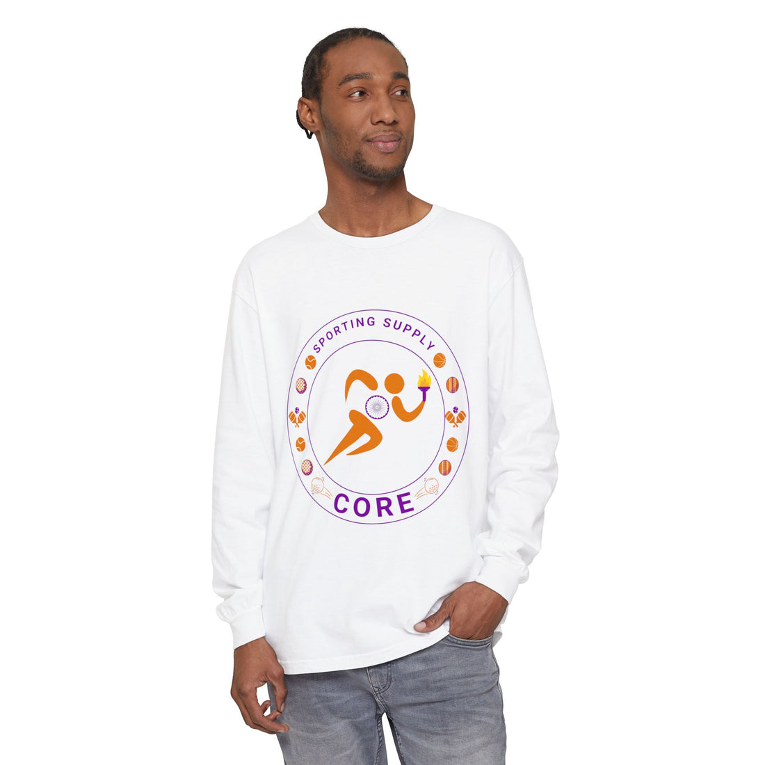 Core Sporting Supply Long Sleeve Tee — 'CORE' Logo Athletic Shirt