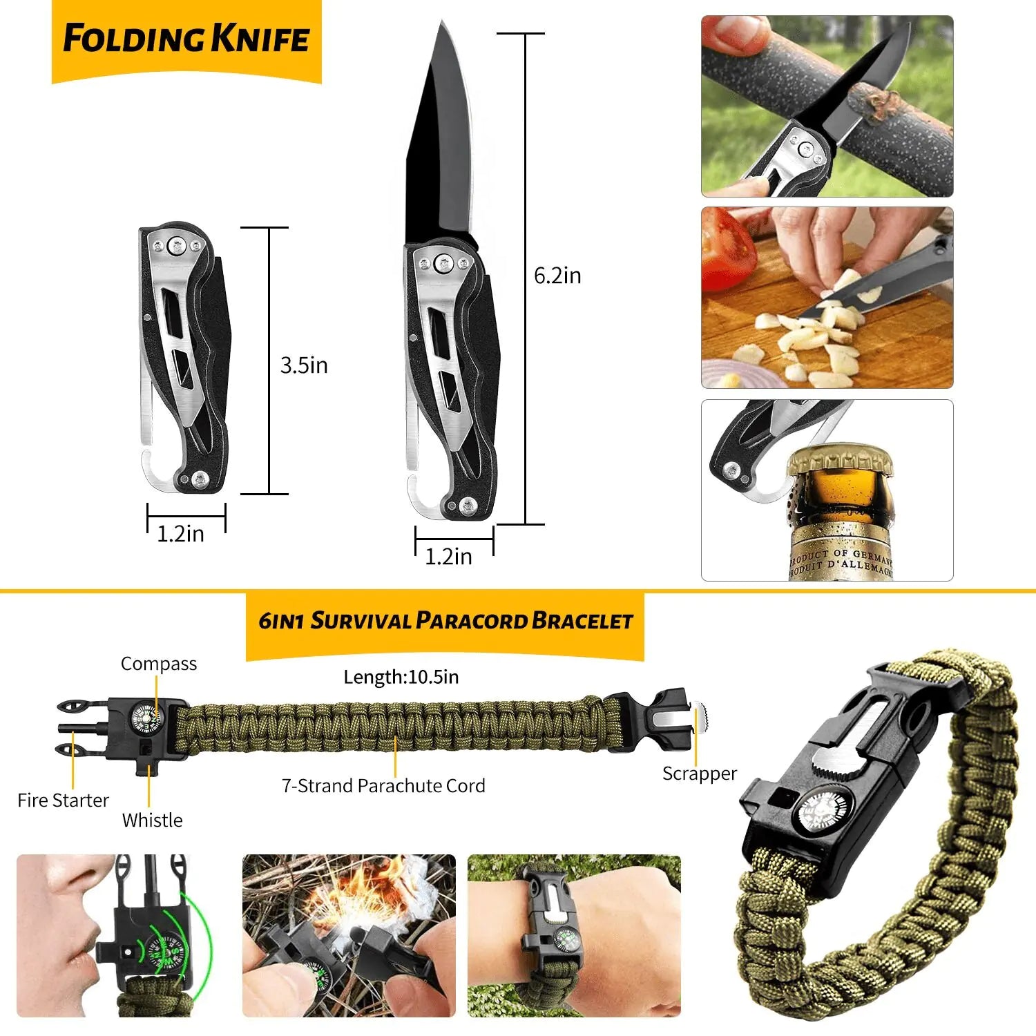 Emergency Survival Gear Kit 60 in 1 Outdoor Tools Set