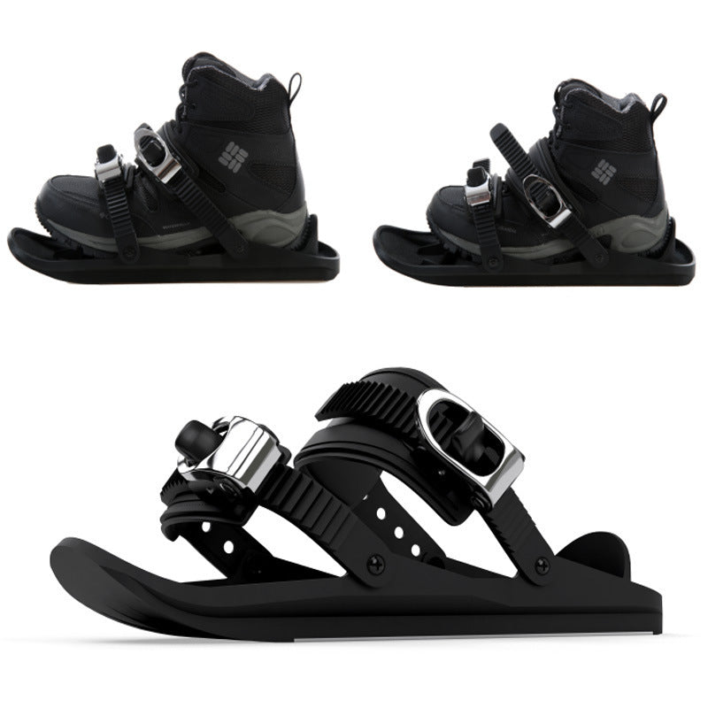 Mini Portable Outdoor Ski Boots Double Board Adjustable Strap