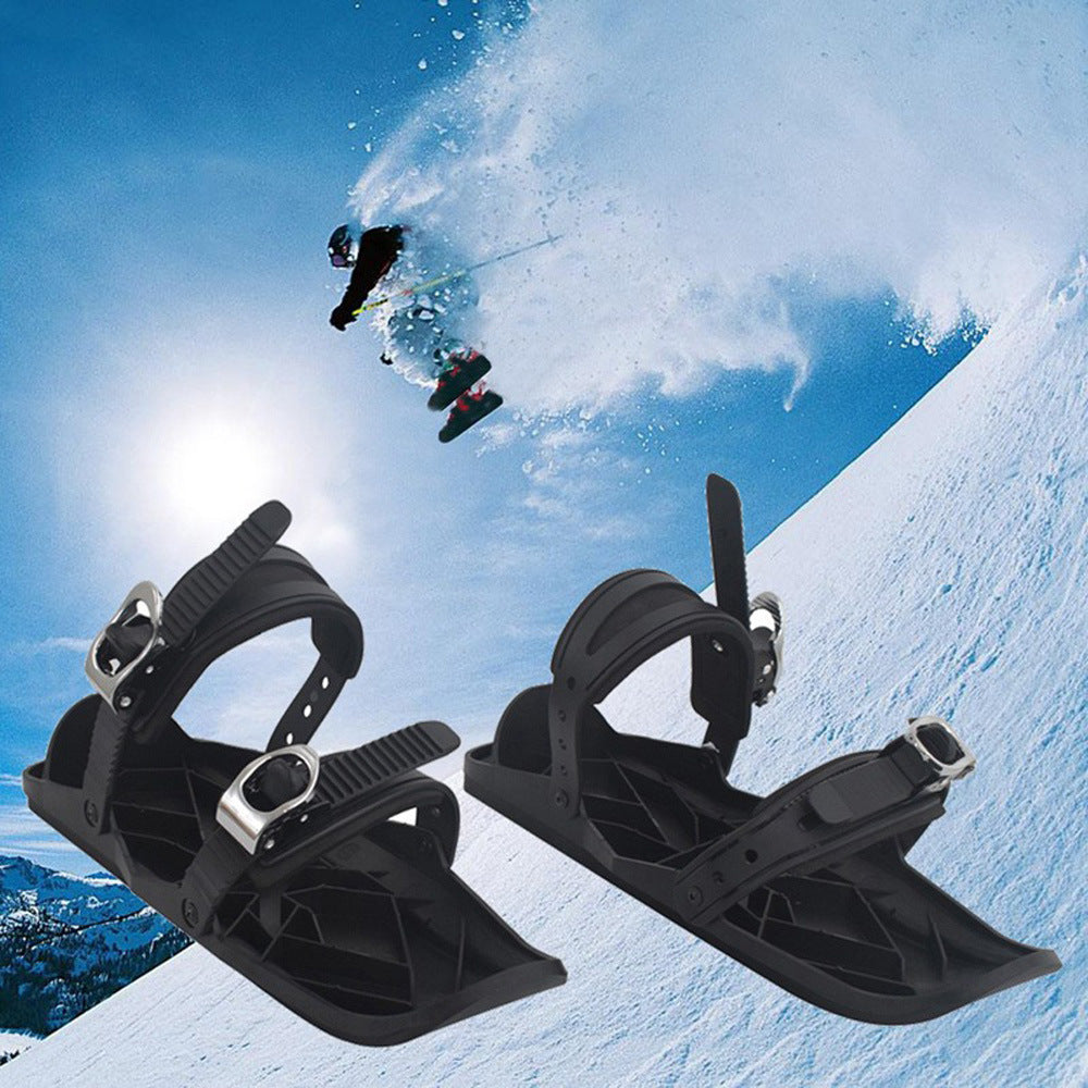 Mini Portable Outdoor Ski Boots Double Board Adjustable Strap