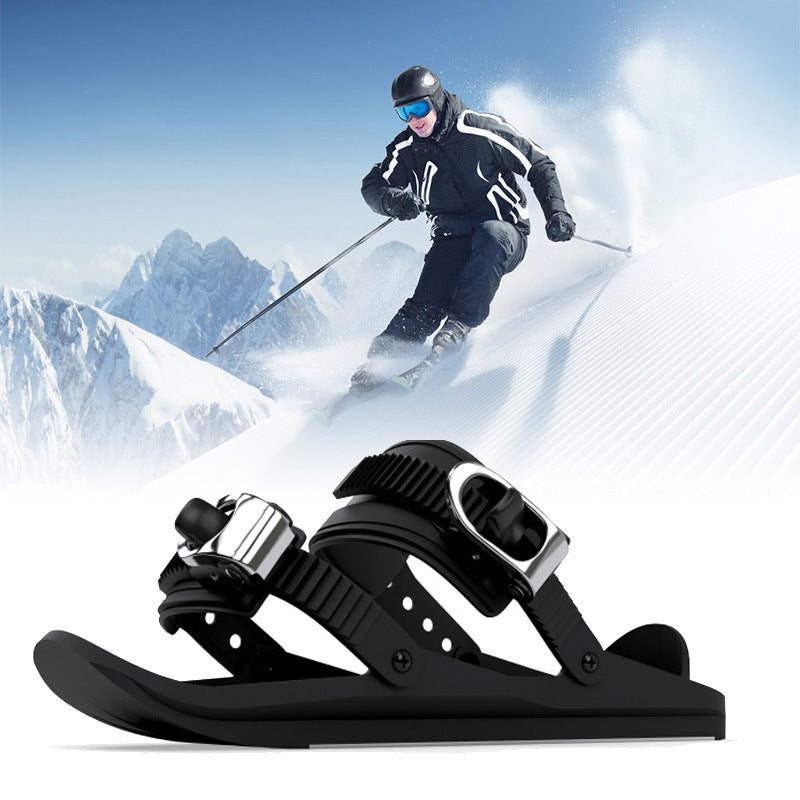 Mini Portable Outdoor Ski Boots Double Board Adjustable Strap