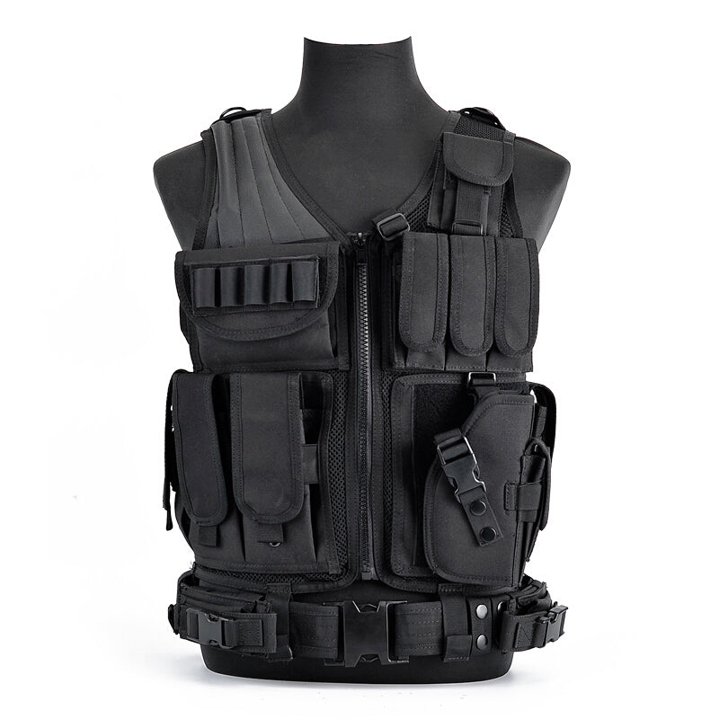6000D Nylon Tactical Vest Multi Pocket Breathable Hunting Gear