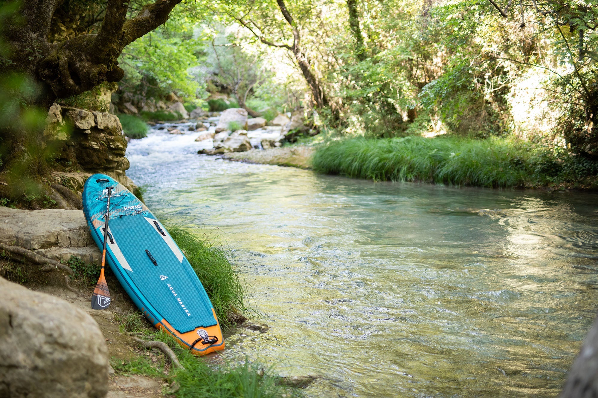 Aqua Marina RAPID 9'6" Inflatable Paddle Board River SUP
