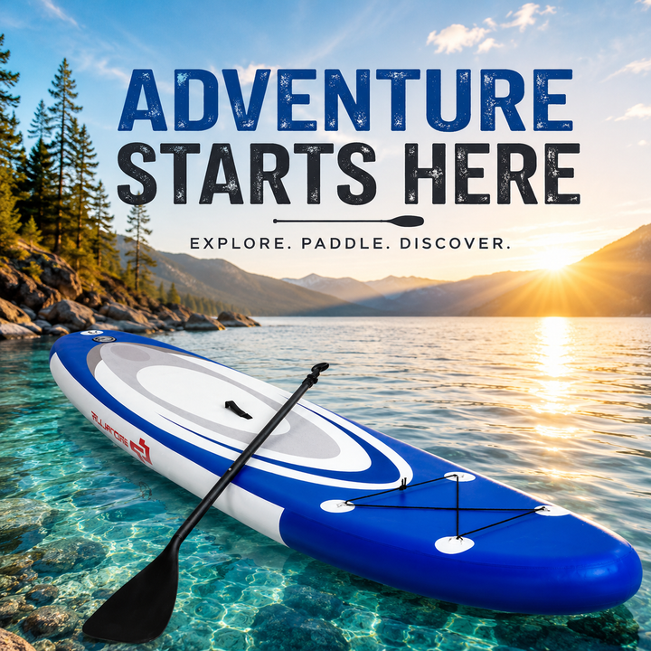 11 Feet Adjustable Inflatable Stand up Paddle SUP Surfboard with Bag