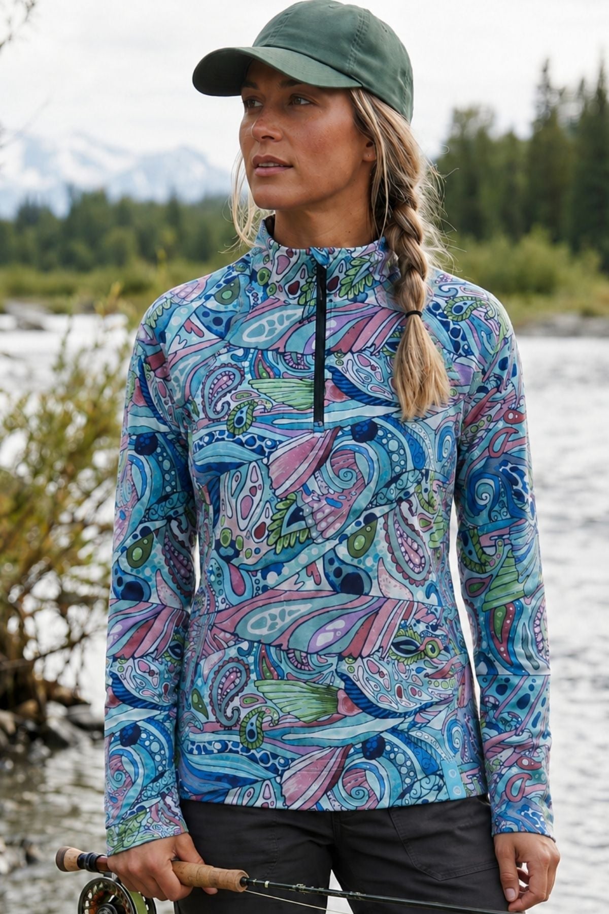 Radiant Redfish 1/4 Zip Sunshirt