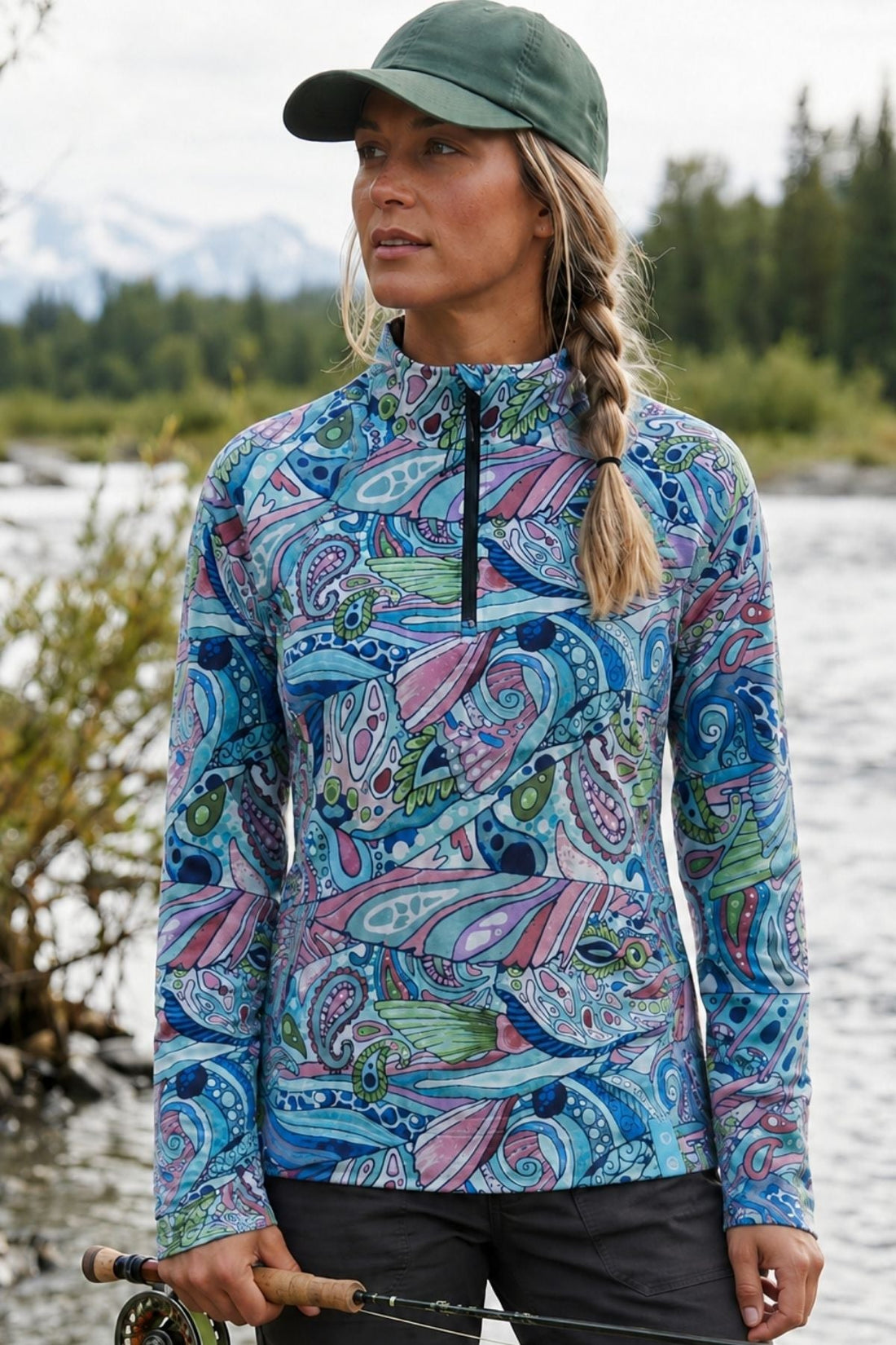 Radiant Redfish 1/4 Zip Sunshirt