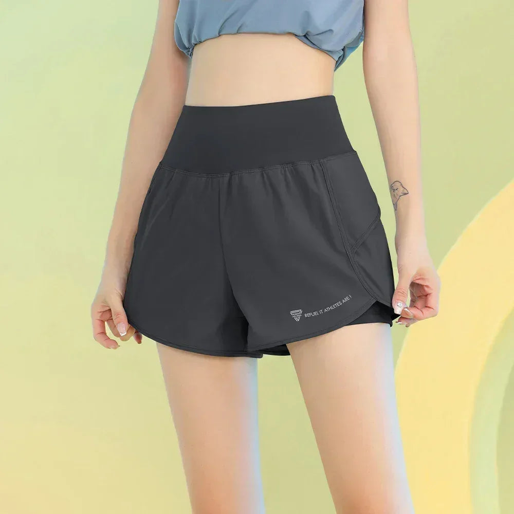 Women Yoga Shorts Lightweight Breathable Gym Workout Pocket