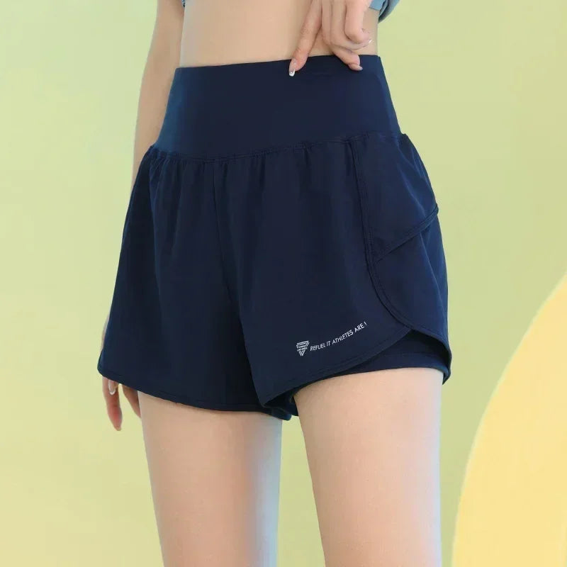 Women Yoga Shorts Lightweight Breathable Gym Workout Pocket