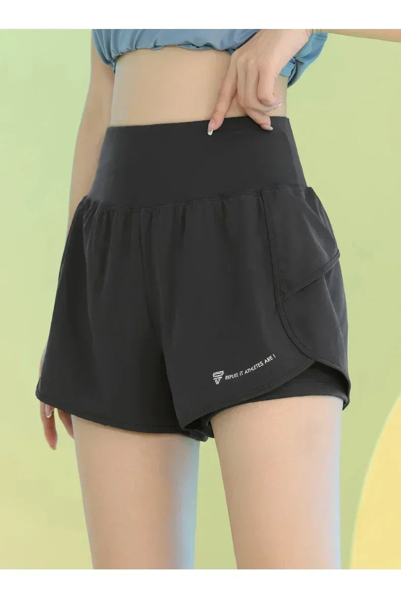 Women Yoga Shorts Lightweight Breathable Gym Workout Pocket