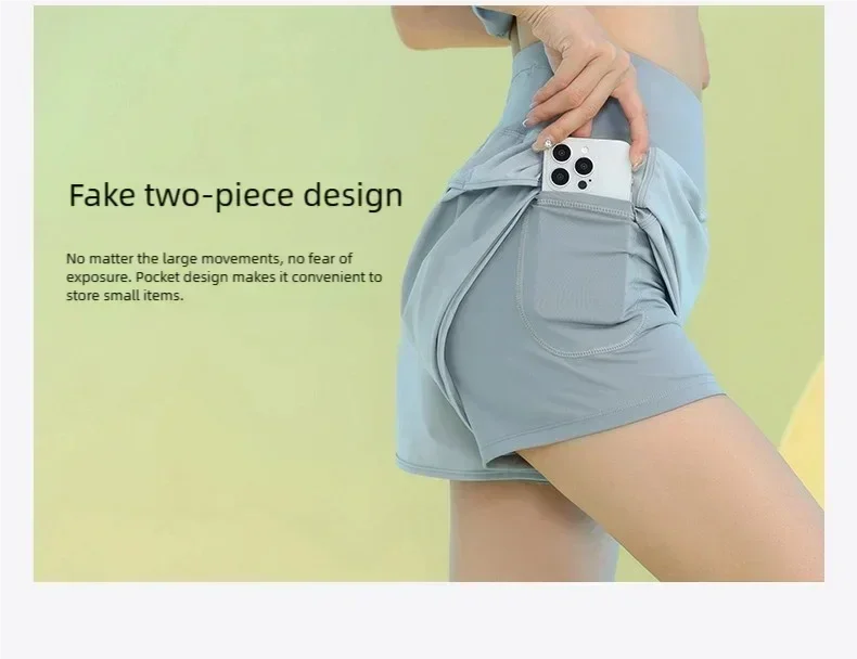 Women Yoga Shorts Lightweight Breathable Gym Workout Pocket
