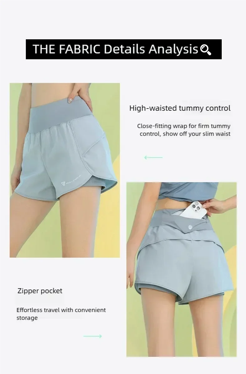 Women Yoga Shorts Lightweight Breathable Gym Workout Pocket