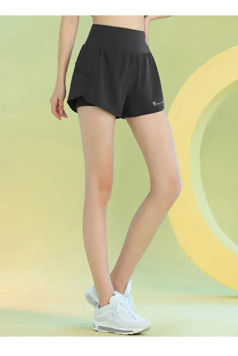 Women Yoga Shorts Lightweight Breathable Gym Workout Pocket