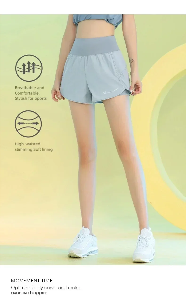Women Yoga Shorts Lightweight Breathable Gym Workout Pocket