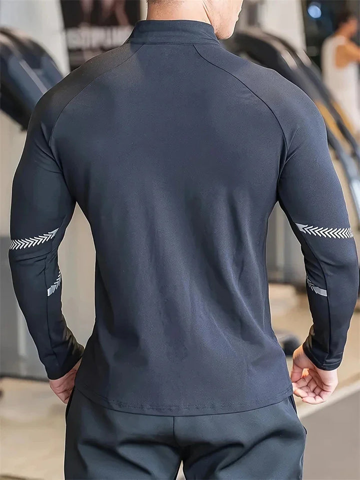 Mens Compression Sports Jacket Quick Dry Gym Running Fitness