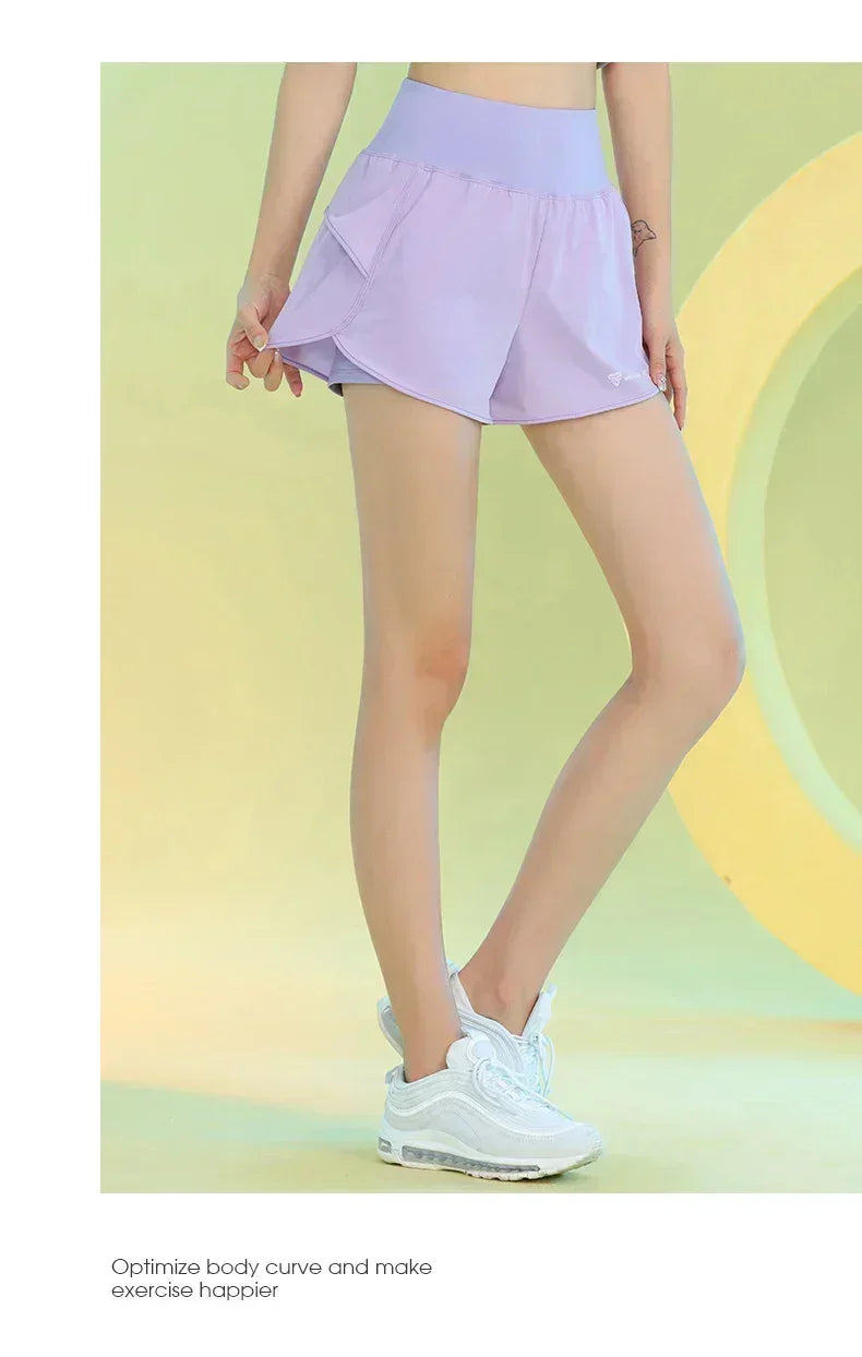 Women Yoga Shorts Lightweight Breathable Gym Workout Pocket