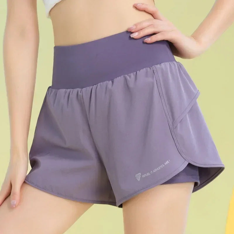 Women Yoga Shorts Lightweight Breathable Gym Workout Pocket