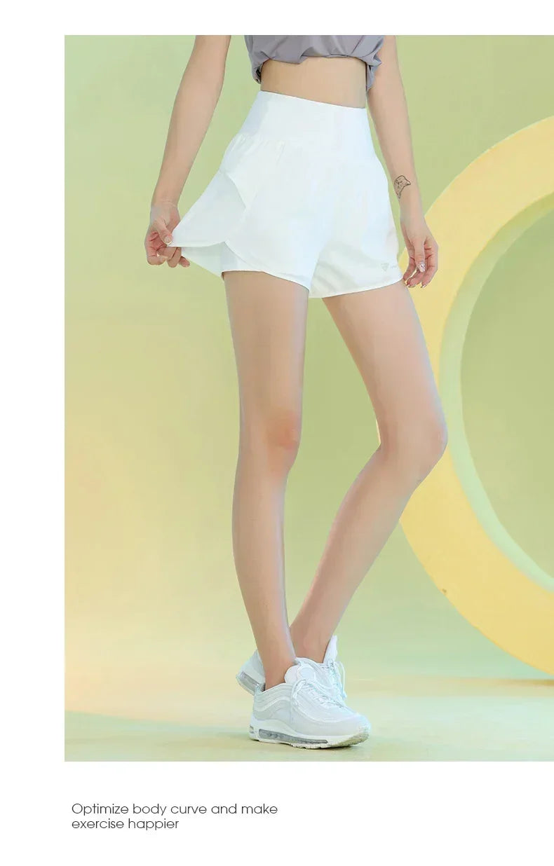Women Yoga Shorts Lightweight Breathable Gym Workout Pocket