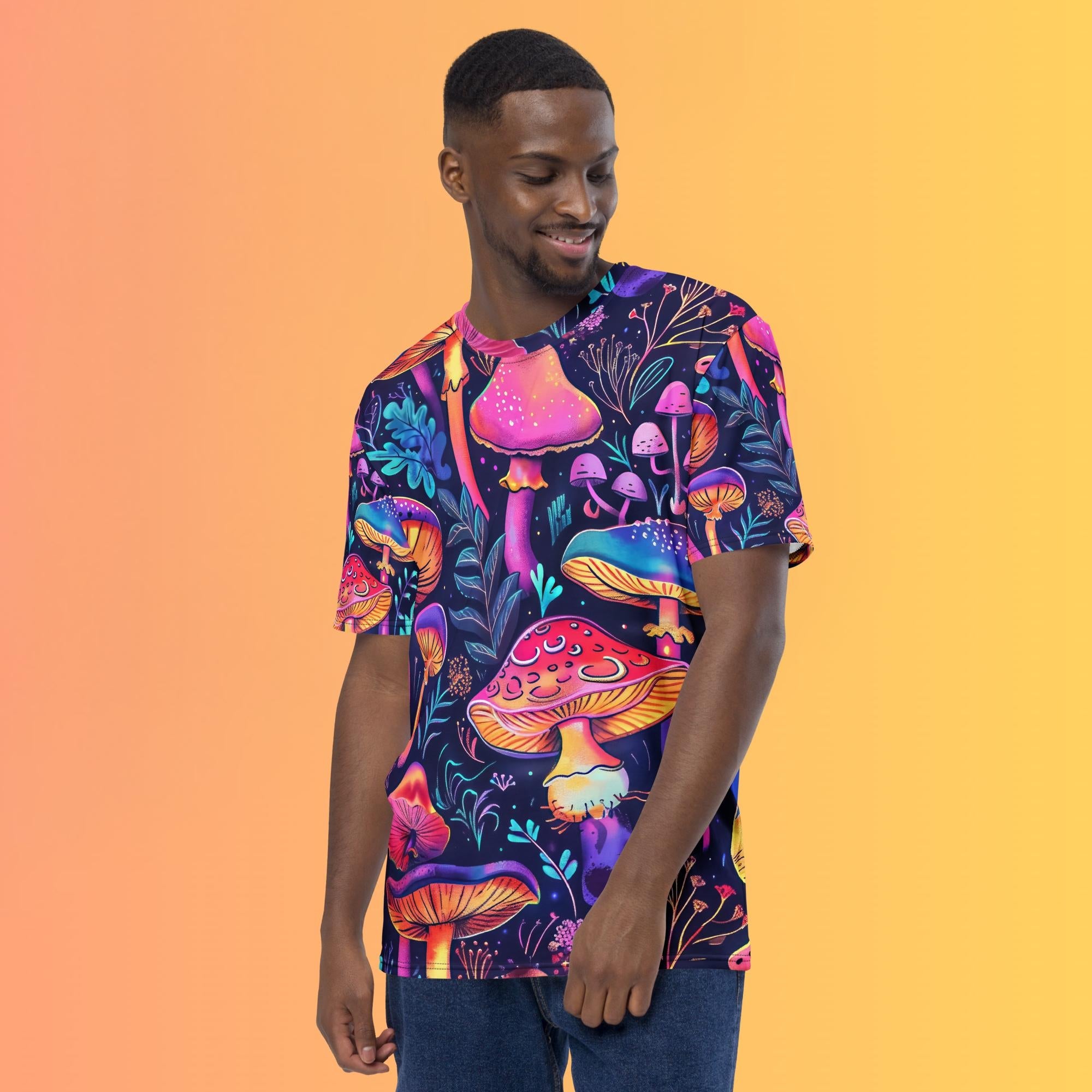 Mushroom Jungle T-Shirt For EDM Rave Festival Outfit Clothing