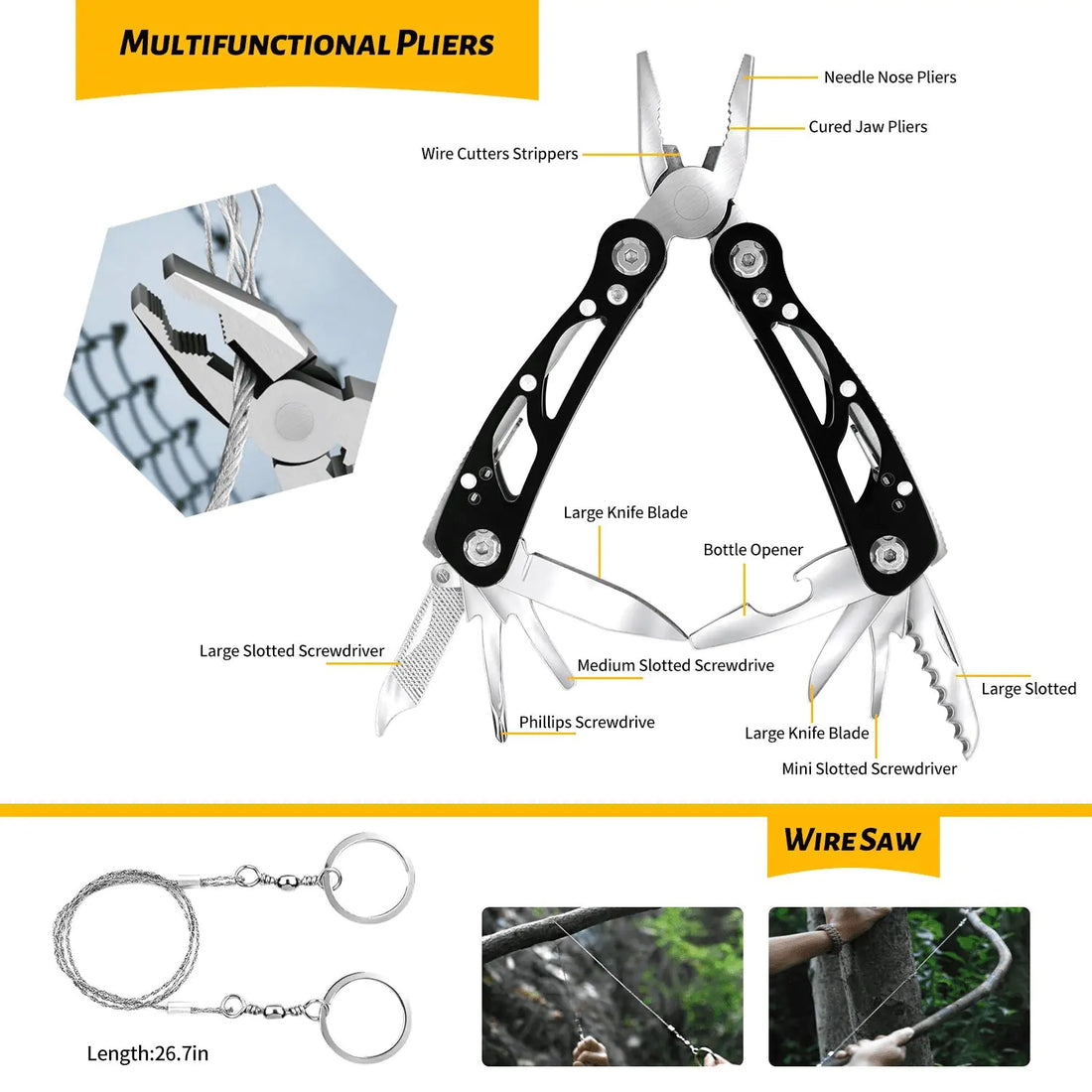 Emergency Survival Gear Kit 60 in 1 Outdoor Tools Set