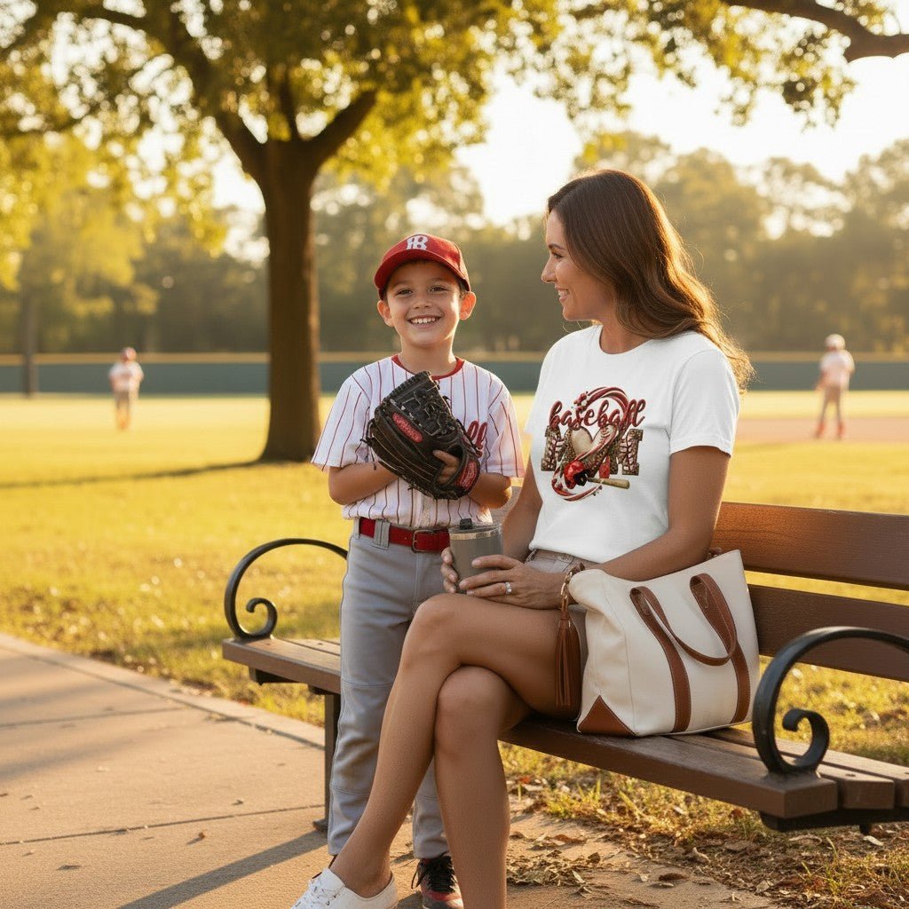 Baseball Mom T-Shirt Leopard Heart Mother's Day Gifting Idea