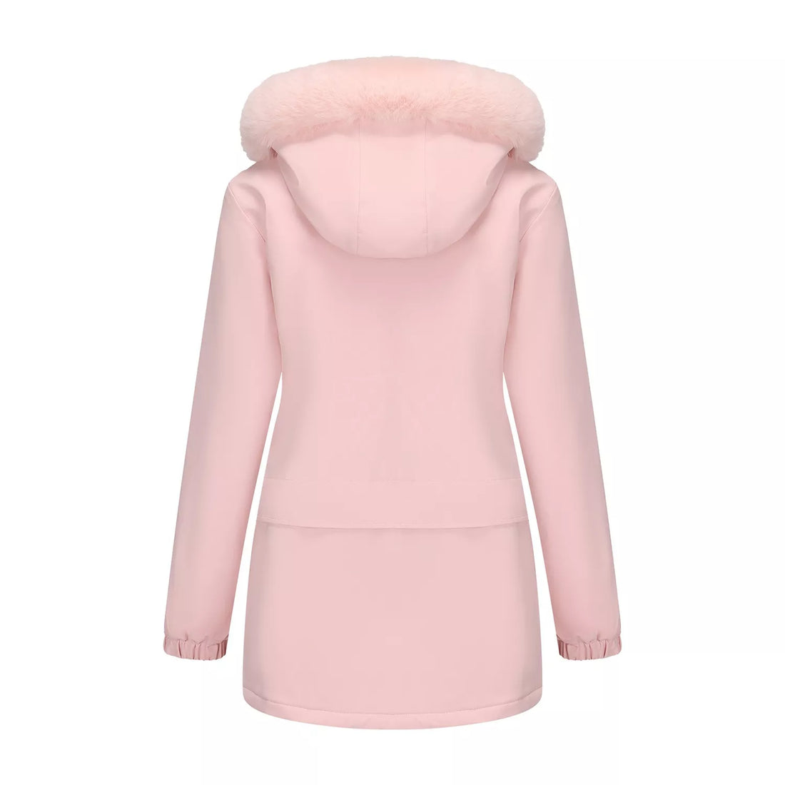 Full Size Fur Hooded Warm Winter Parka Outerwear Plus Size