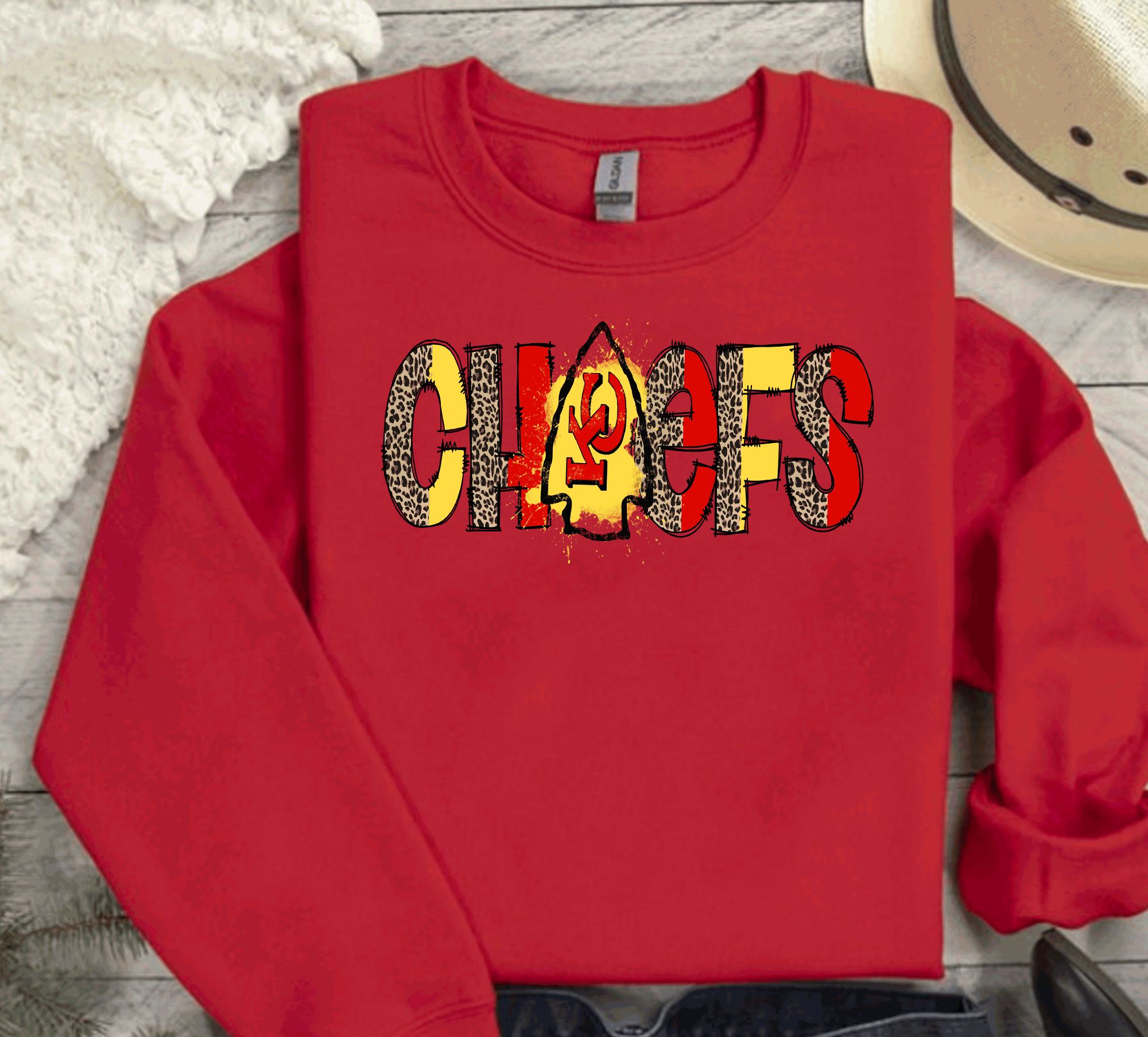 Chiefs Leopard print Football Sweatshirt, Chiefs T-shirt And Hoodie, Trending KC Fan Shirts, Chiefs Tees, Kansas City Hoodie, Game Day