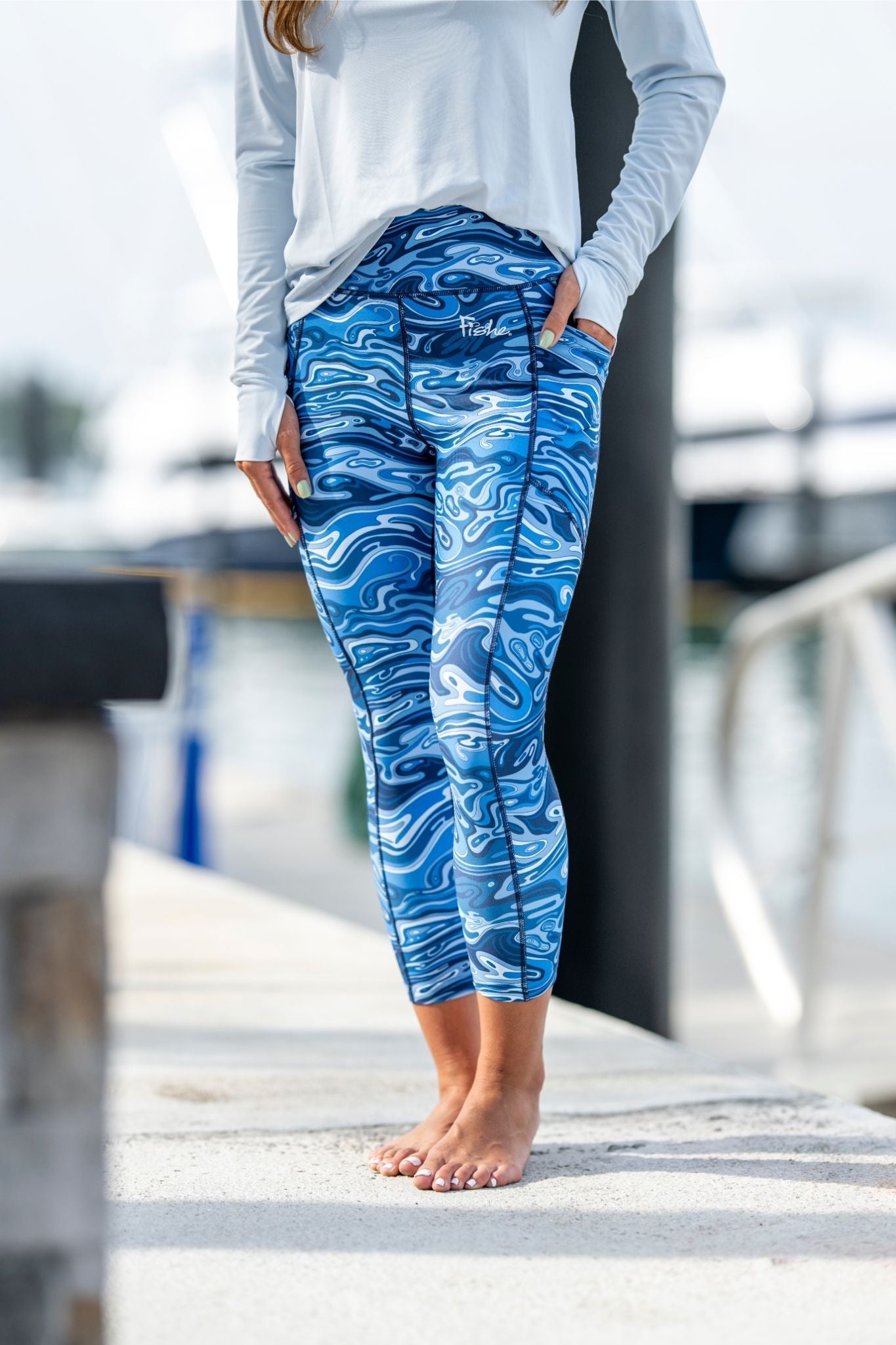 FisheWaters Pocket Capri Leggings