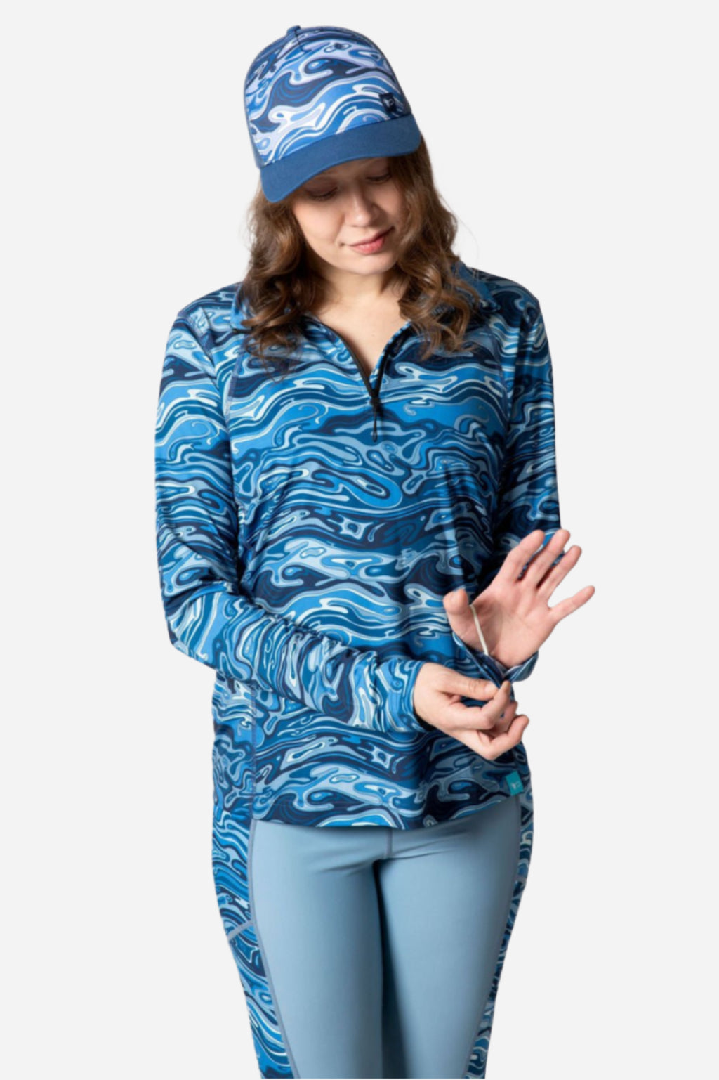 FisheWaters 1/4 Zip Sunshirt