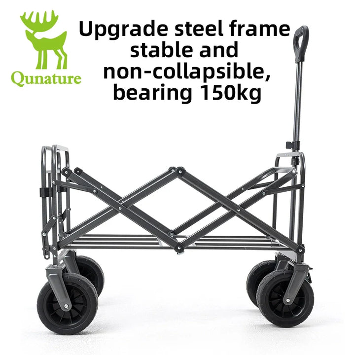 330lbs Foldable Wagon with All-Terrain PVC Wheels