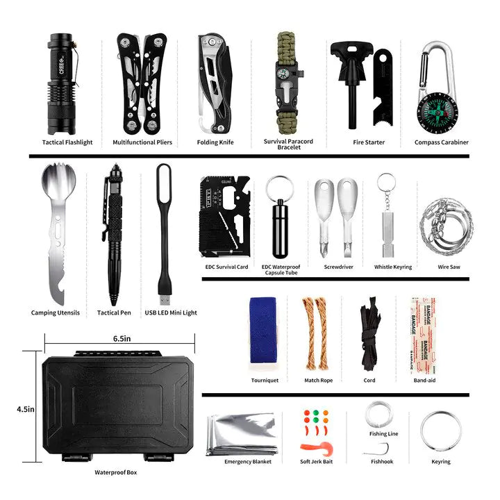 Emergency Survival Gear Kit 60 in 1 Outdoor Tools Set