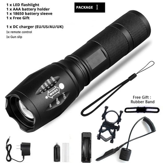 Z45 LED Flashlight Ultra Bright Waterproof Mini Zoomable Torch