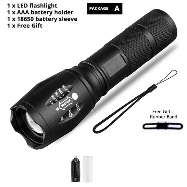 Z45 LED Flashlight Ultra Bright Waterproof Mini Zoomable Torch