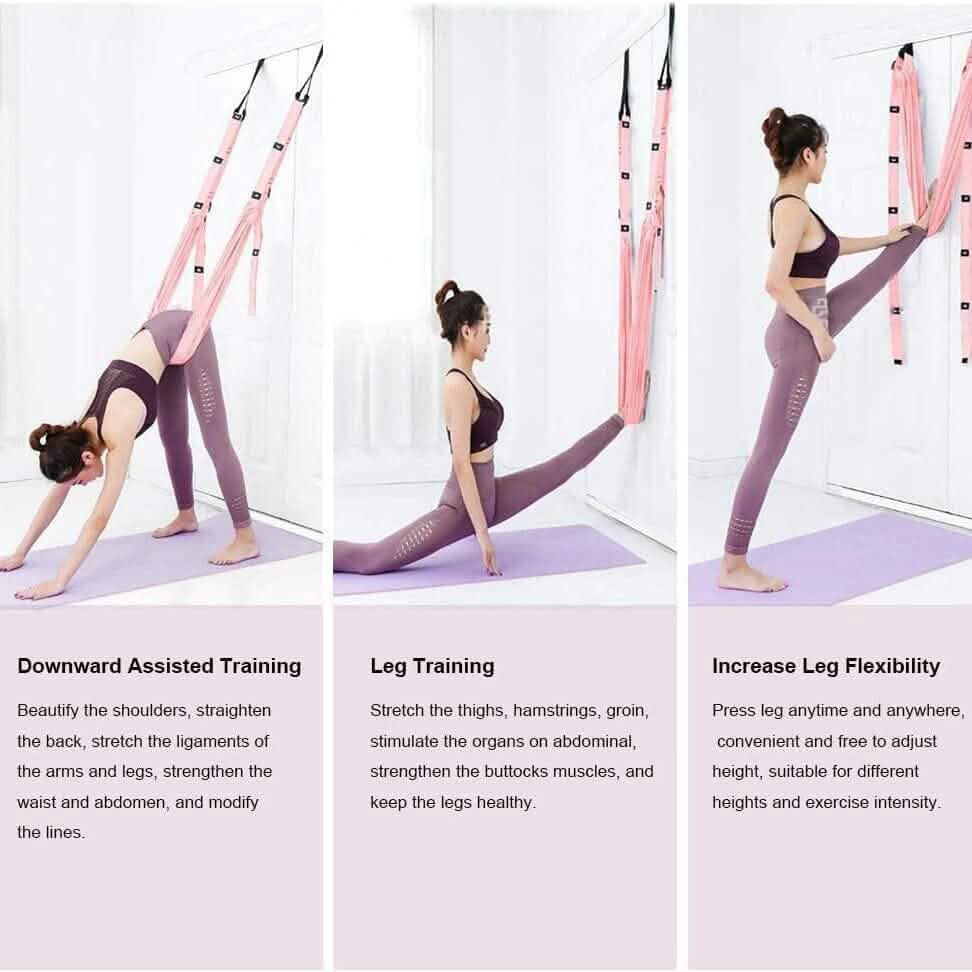 Yoga Fitness Stretching Strap Durable Flexible Exercise Support Band